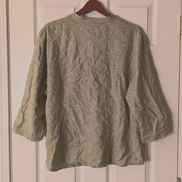 CJ Banks Linen Blouse - Picture 2 of 4